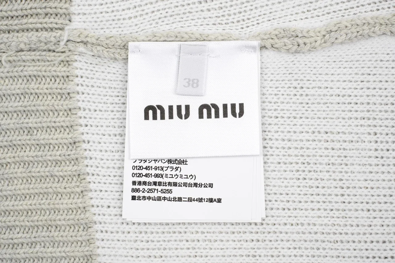 Miu Miu Oat Grey Wool Zip Jacket product photo from LabelPicks