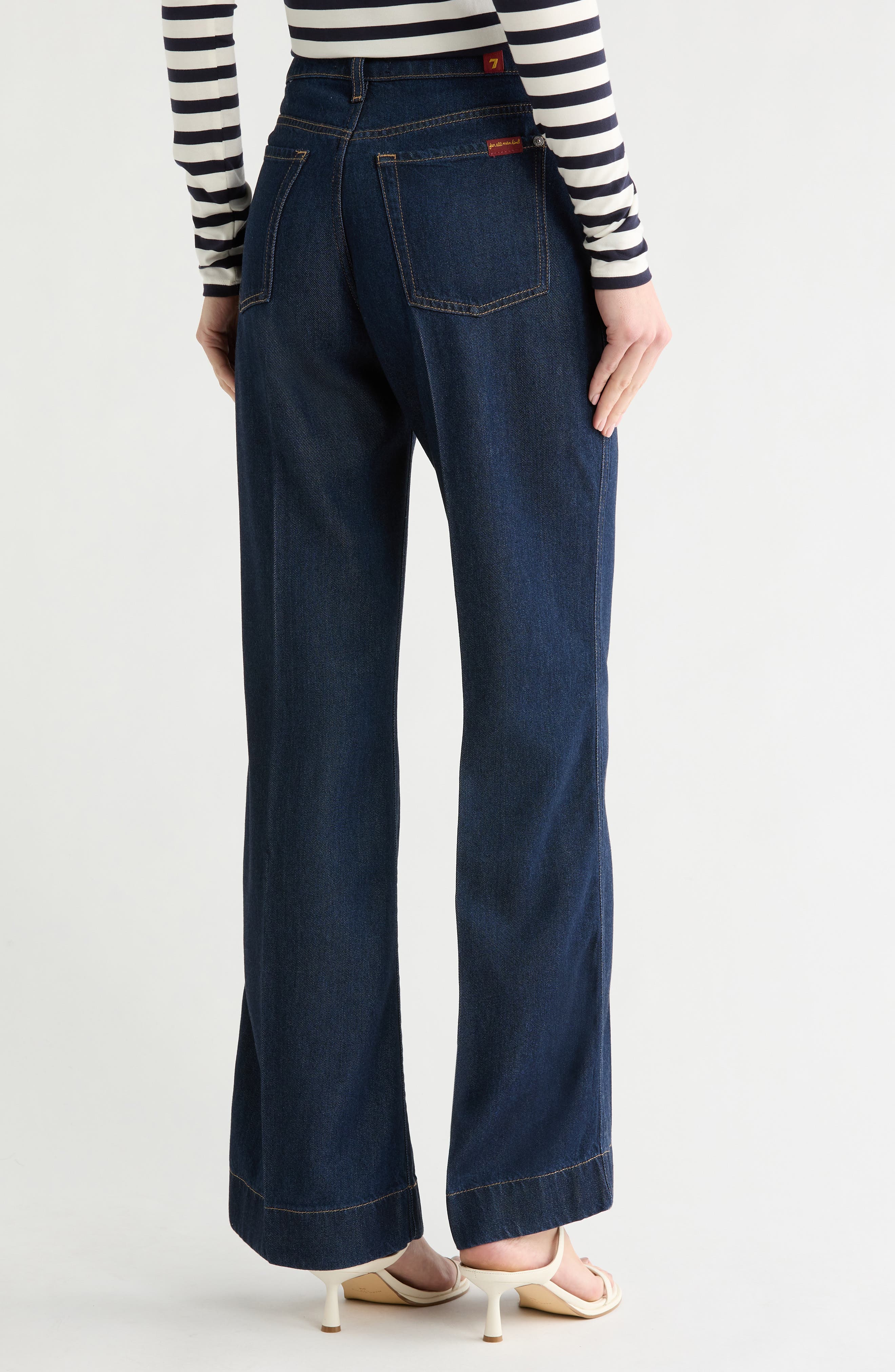 7 For All Mankind Modern Dojo Tailorless High Waist Flare Jeans