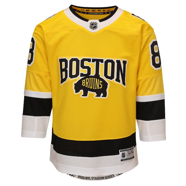 David Pastrnak Boston Bruins Outerstuff Youth 2026 NHL Stadium Series Premier Jersey - Gold