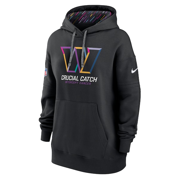 Washington Commanders Nike Women's 2024 NFL Crucial Catch Club Pullover Hoodie - Black
