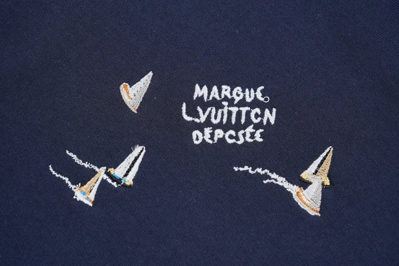 Louis Vuitton Navy Monogram Sailboat Embroidered Hoodie product photo from LabelPicks