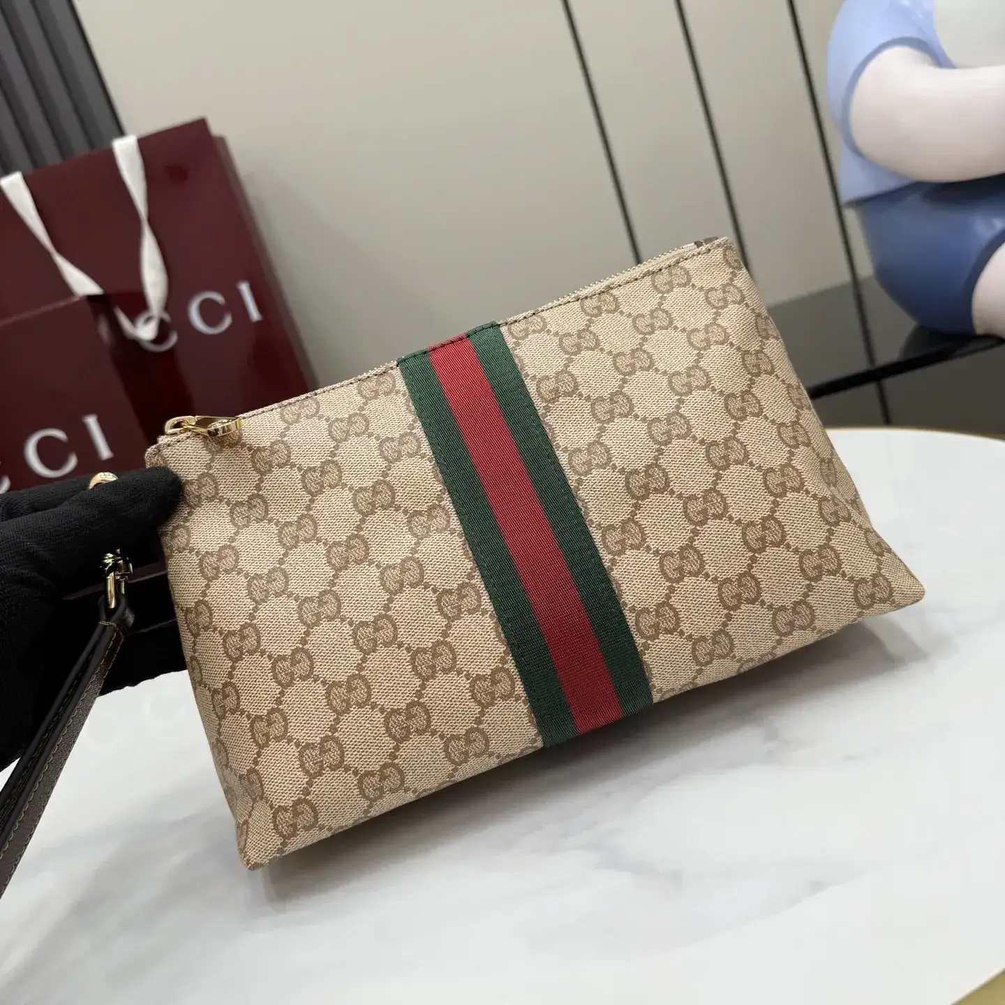 Gucci Generation Beige Canvas and Leather Clutch product photo from LabelPicks