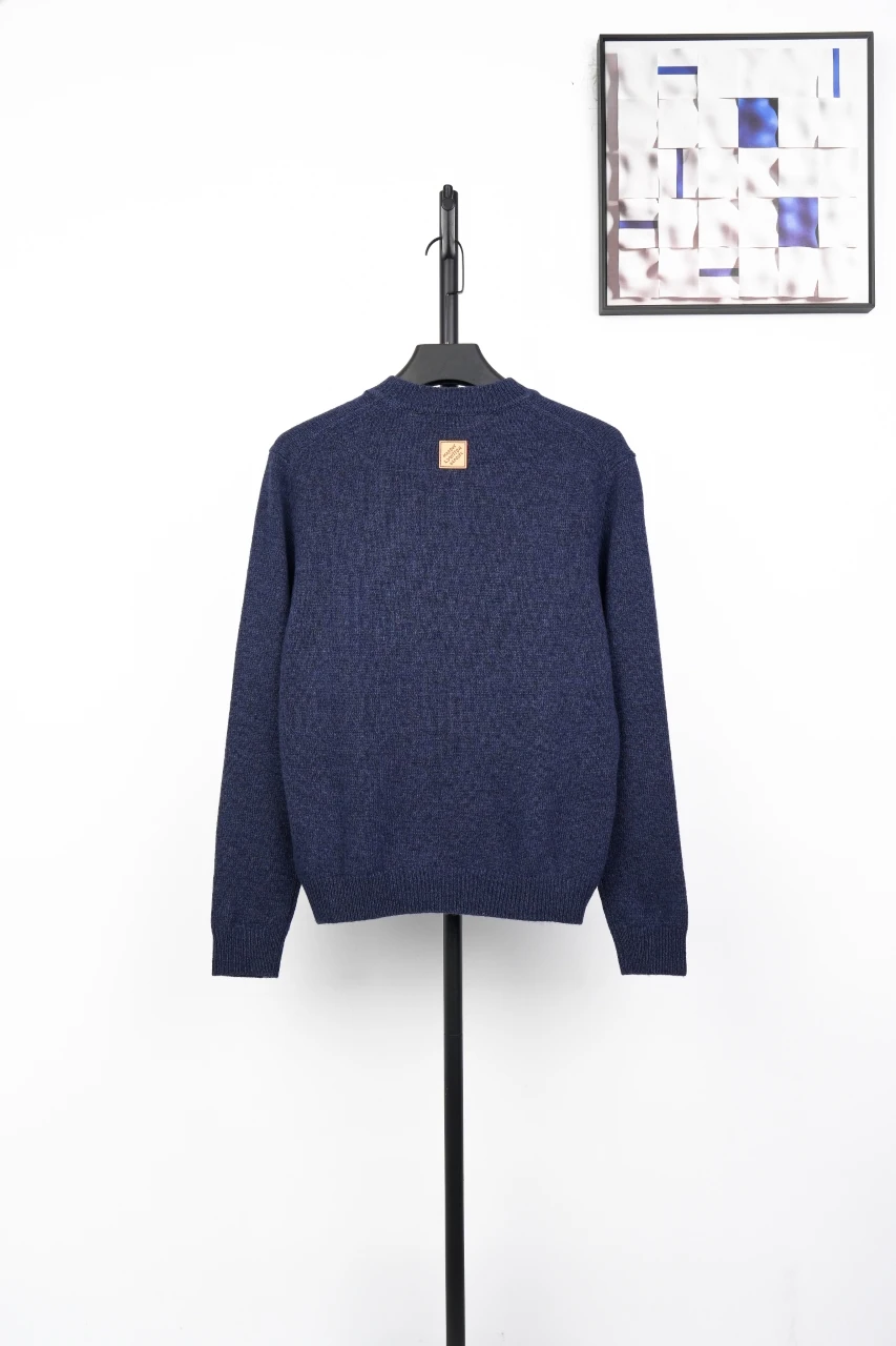 Louis Vuitton Navy Dog Jacquard Crewneck Sweater product photo from LabelPicks