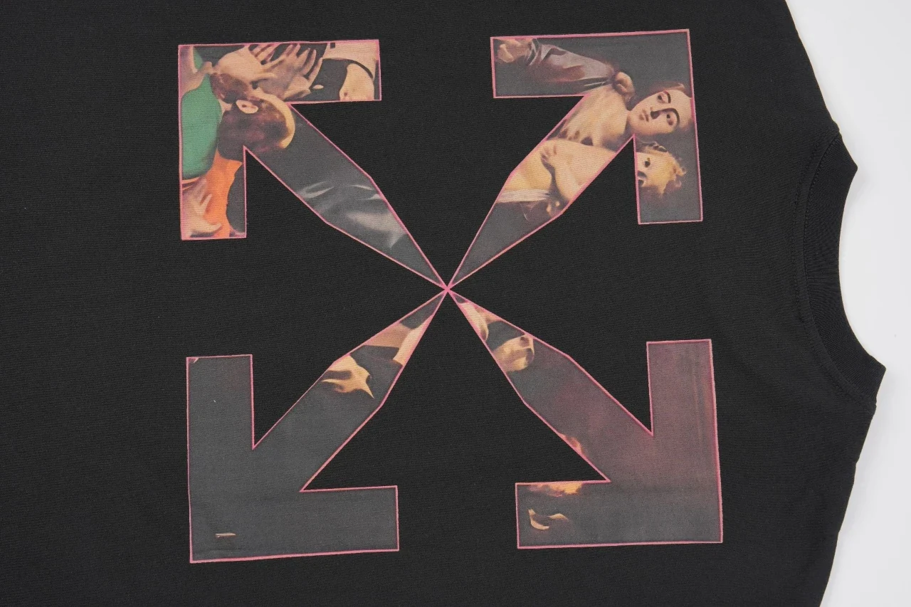 Off-White Black Blurred Painting Arrow T-Shirt product photo from LabelPicks