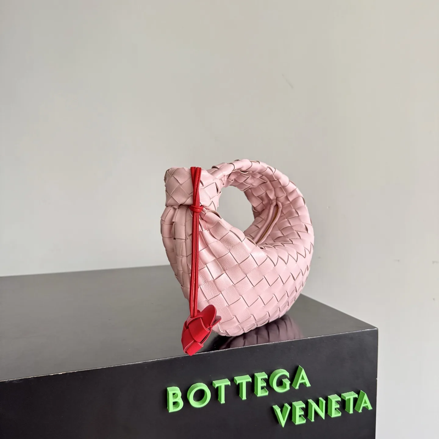Bottega Veneta Jodie Pink Intrecciato Woven Leather Hobo Bag product photo from LabelPicks