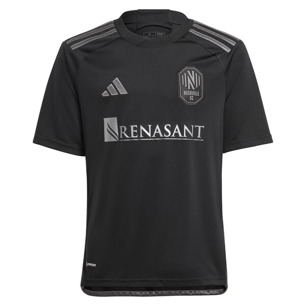 Nashville SC adidas Youth 2024 Man In Black Kit Replica Jersey - Black