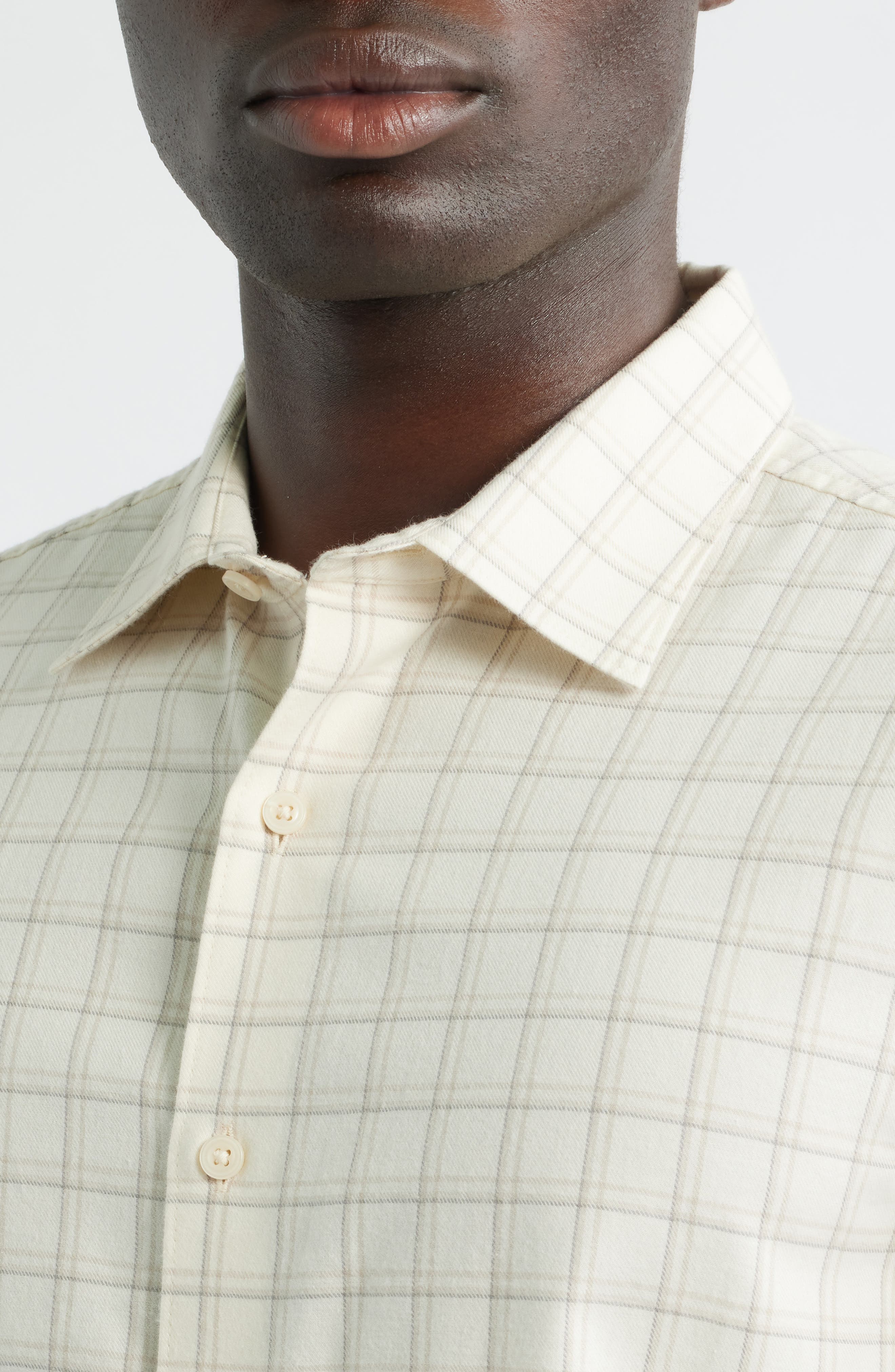 Nordstrom Plaid Cotton & Cashmere Shirt
