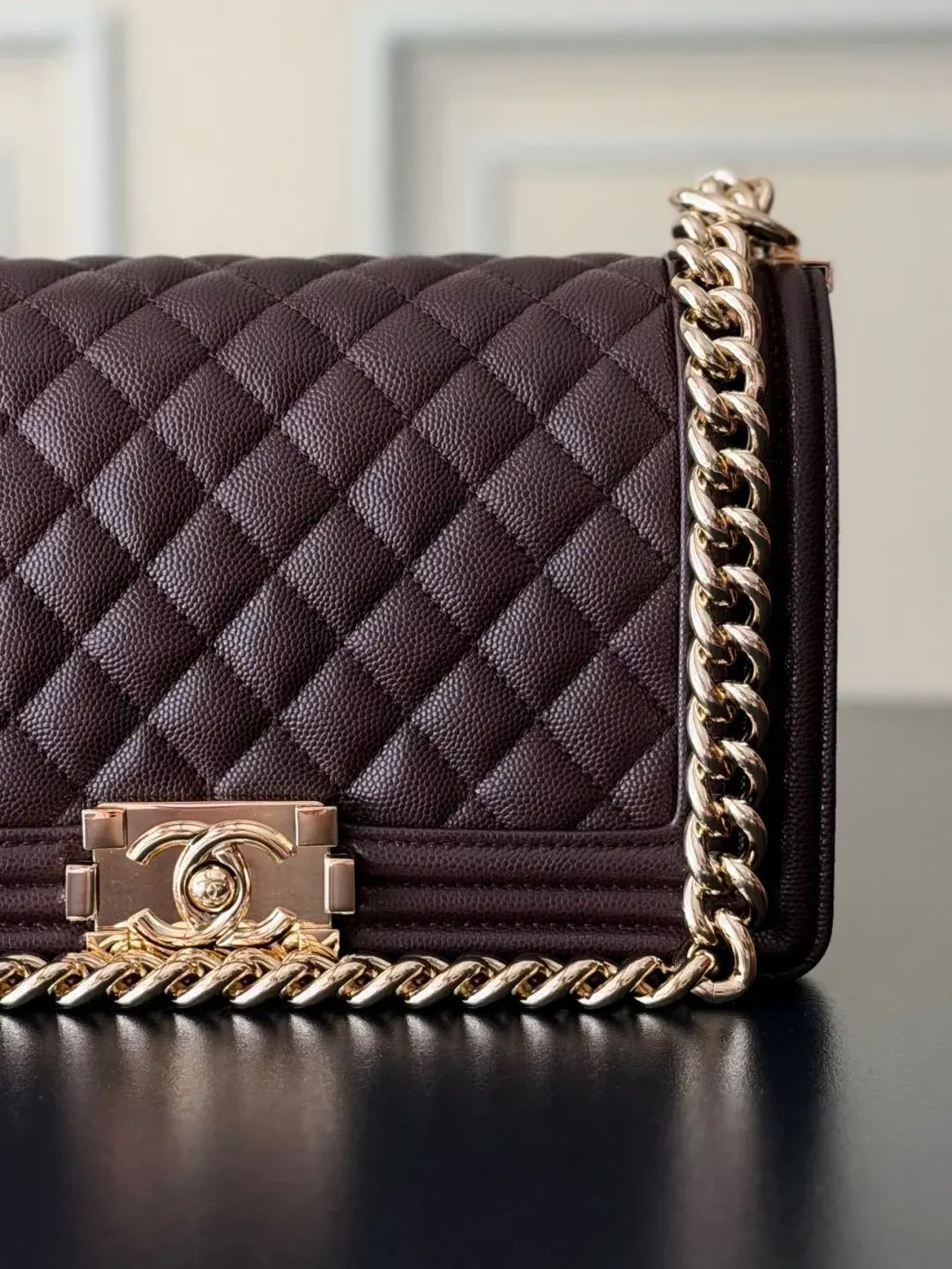 Chanel Brown Quilted Leather Shoulder Bag product photo from LabelPicks