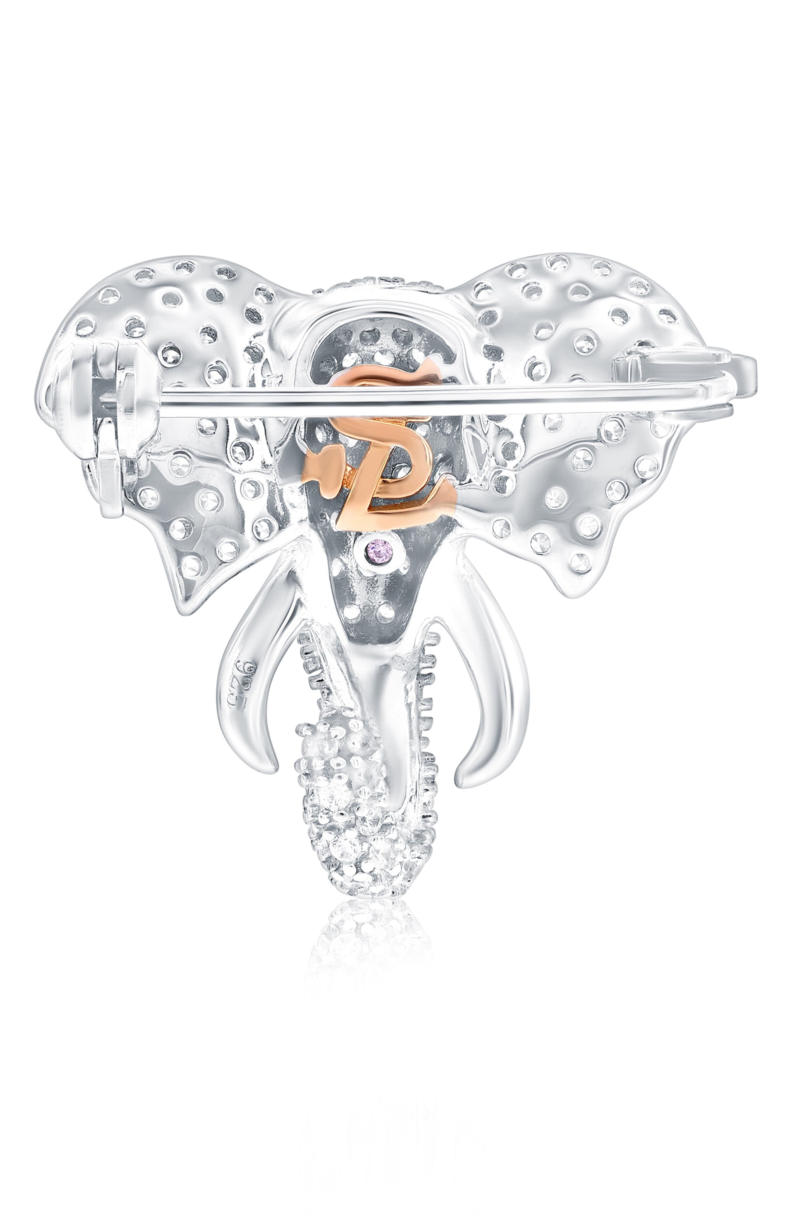 SUZY LEVIAN Cubic Zirconia Elephant Brooch