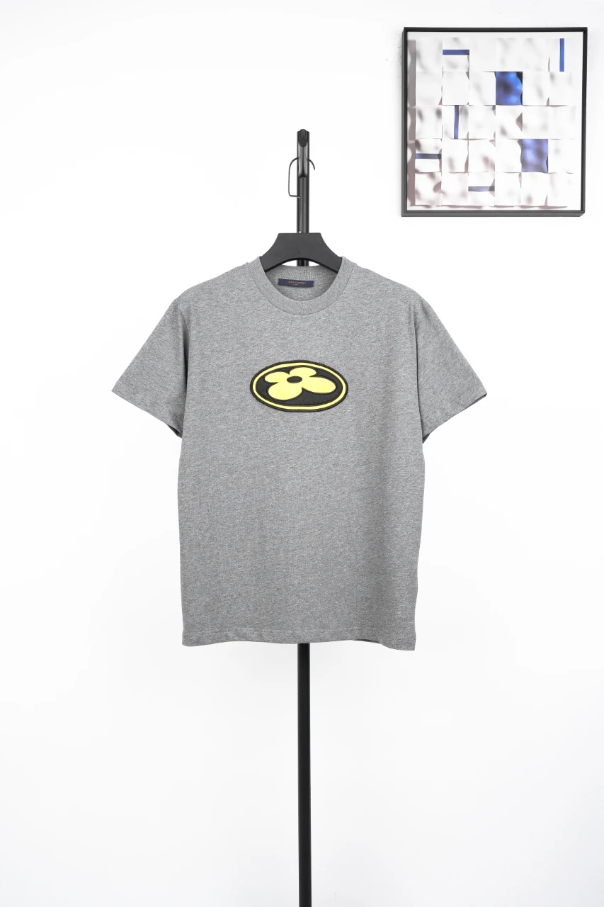Louis Vuitton Grey Badge Print T-Shirt product photo from LabelPicks