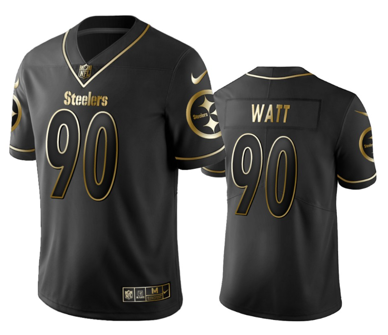 T.J. Watt Pittsburgh Steelers Nike Platinum Retro Gold Edition Limited Jersey - Black