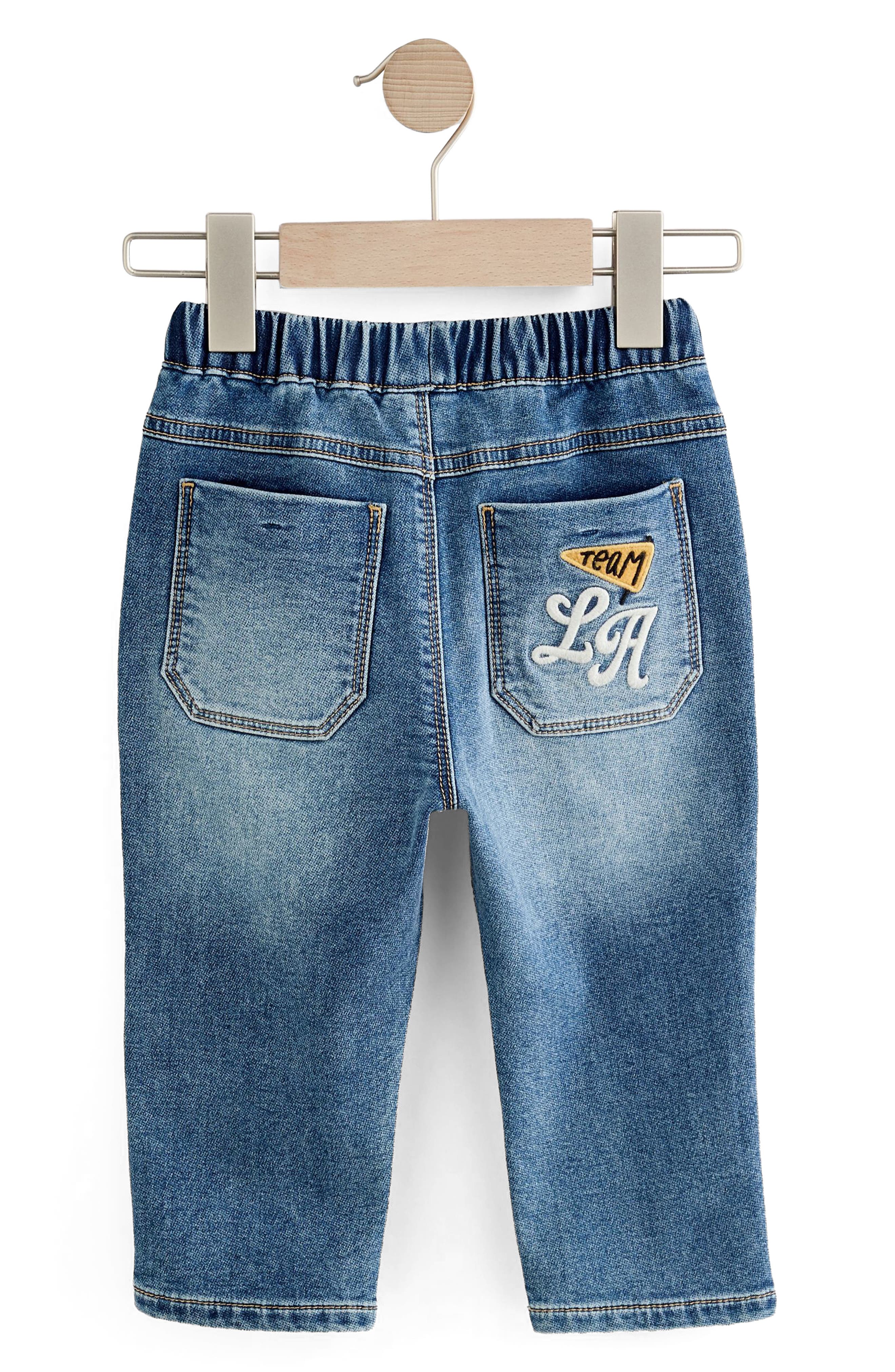 NEXT Kids' Character Patch Pull-On Jeans
