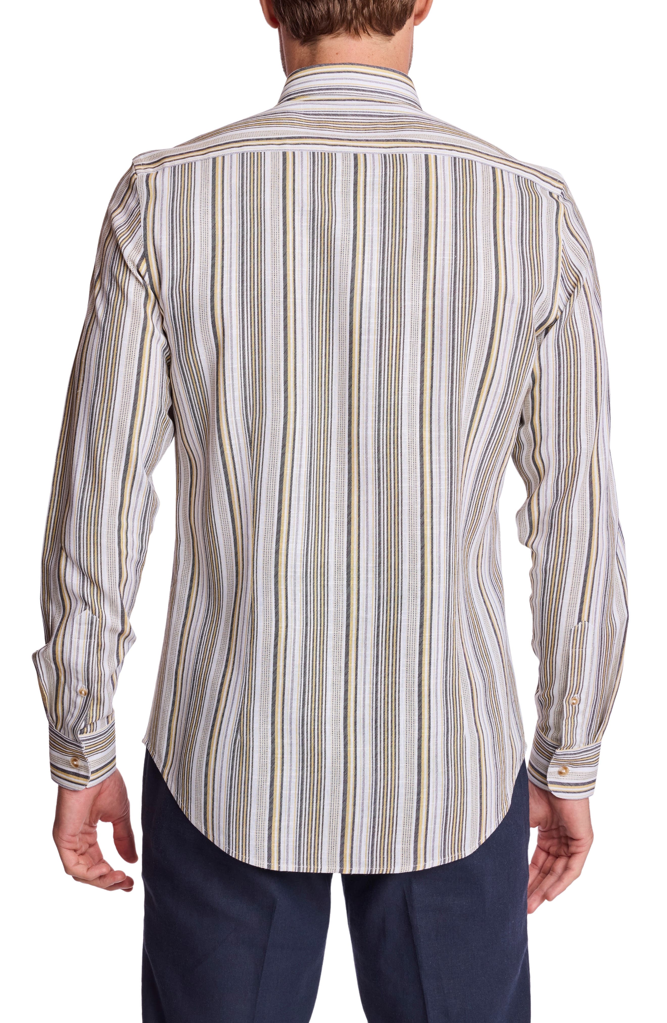 PAISLEY & GRAY Brian Linen Blend Button-Down Shirt