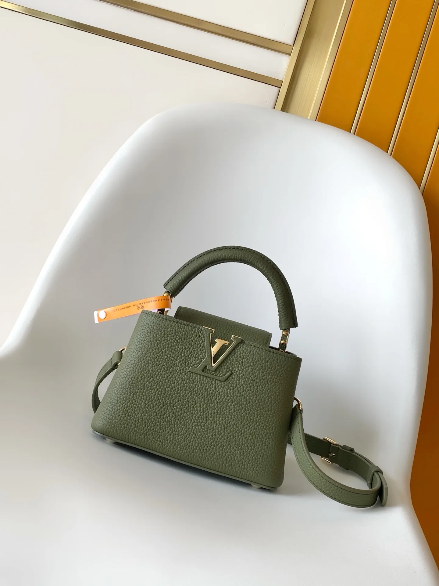 Louis Vuitton Black Capucines Grained Leather Top Handle Bag product photo from LabelPicks