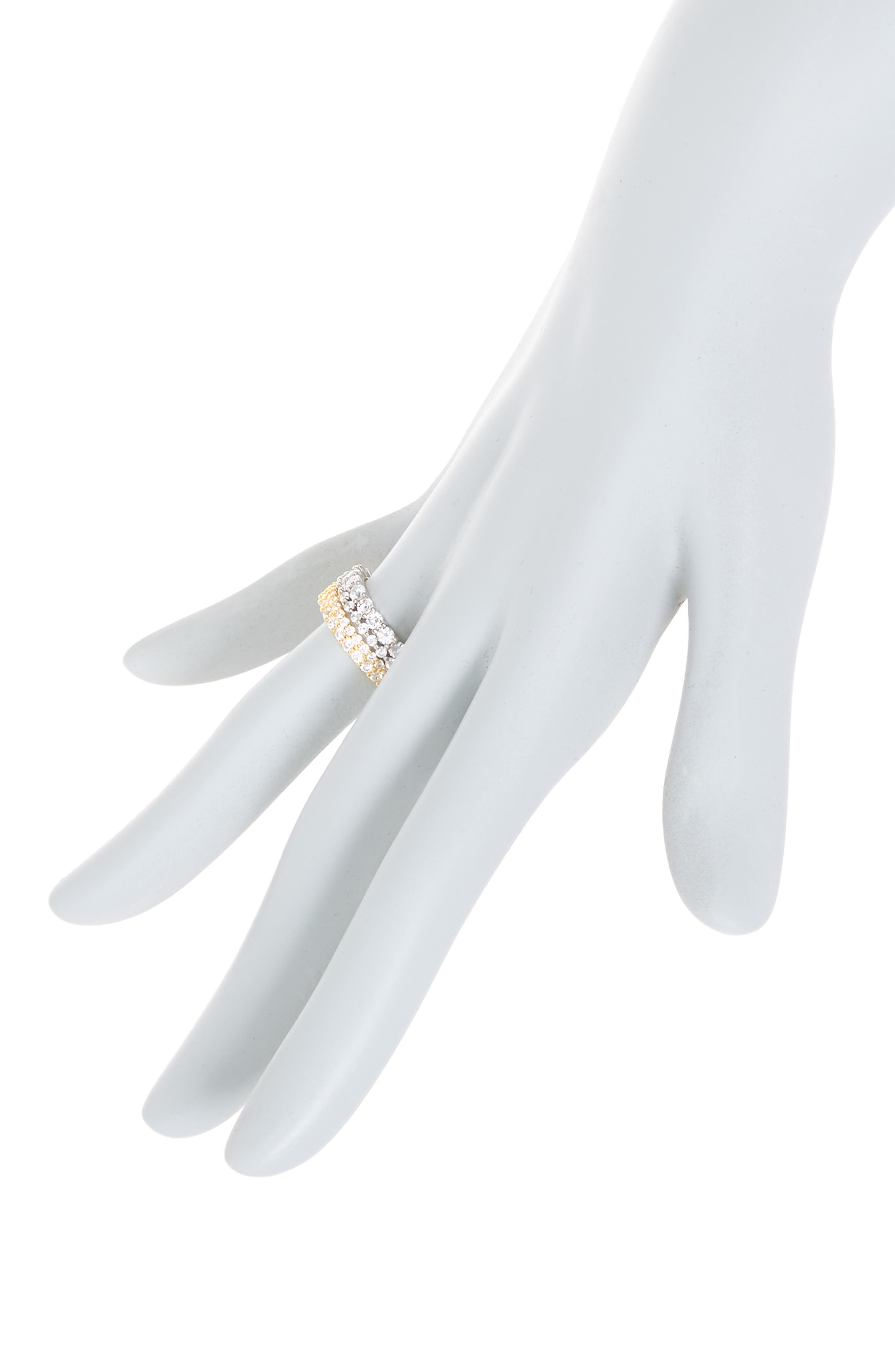 NORDSTROM RACK Two-Tone Pavé CZ Ring Set