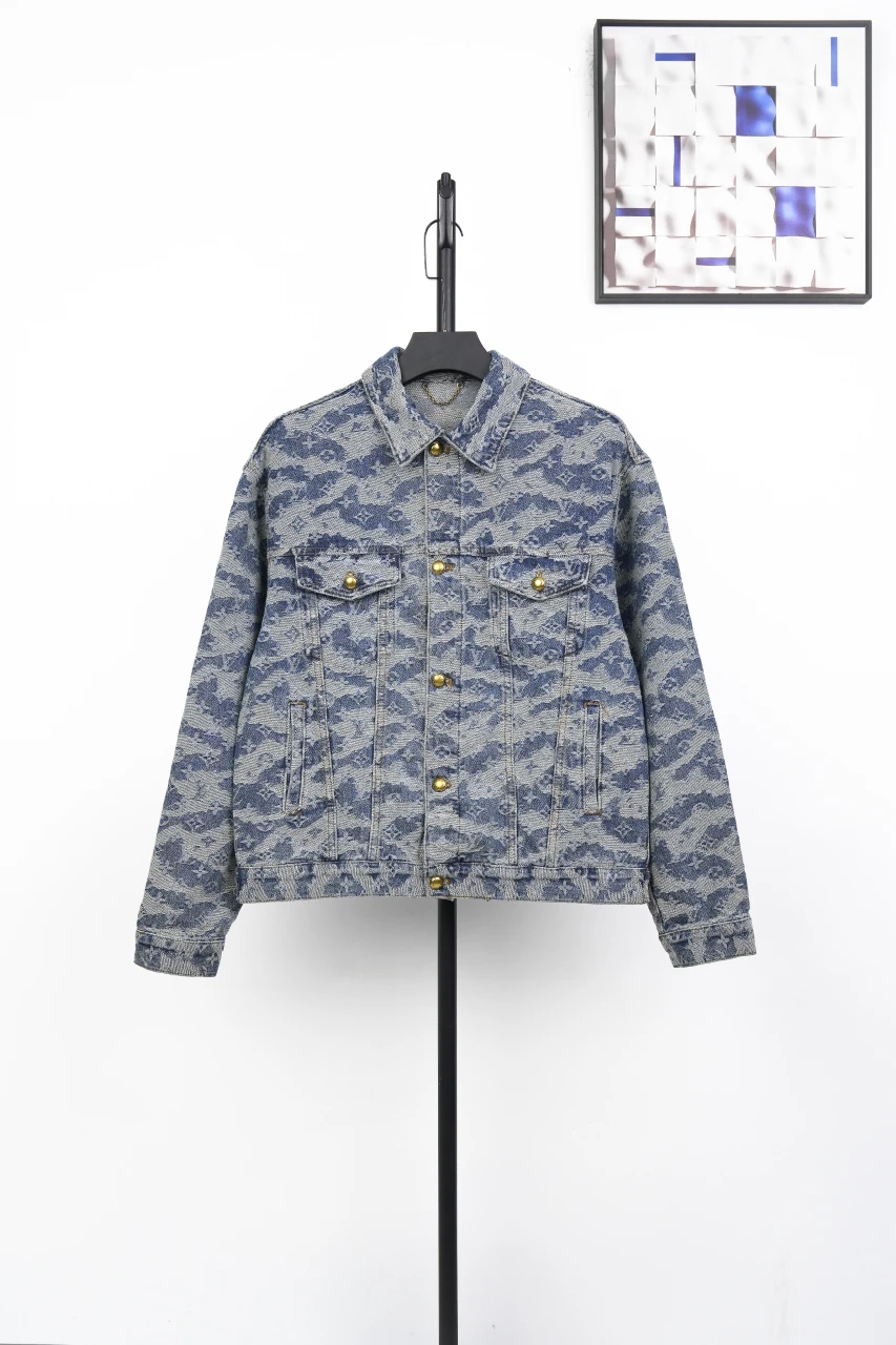 Louis Vuitton Blue Grey Camouflage Denim Jacket product photo from LabelPicks