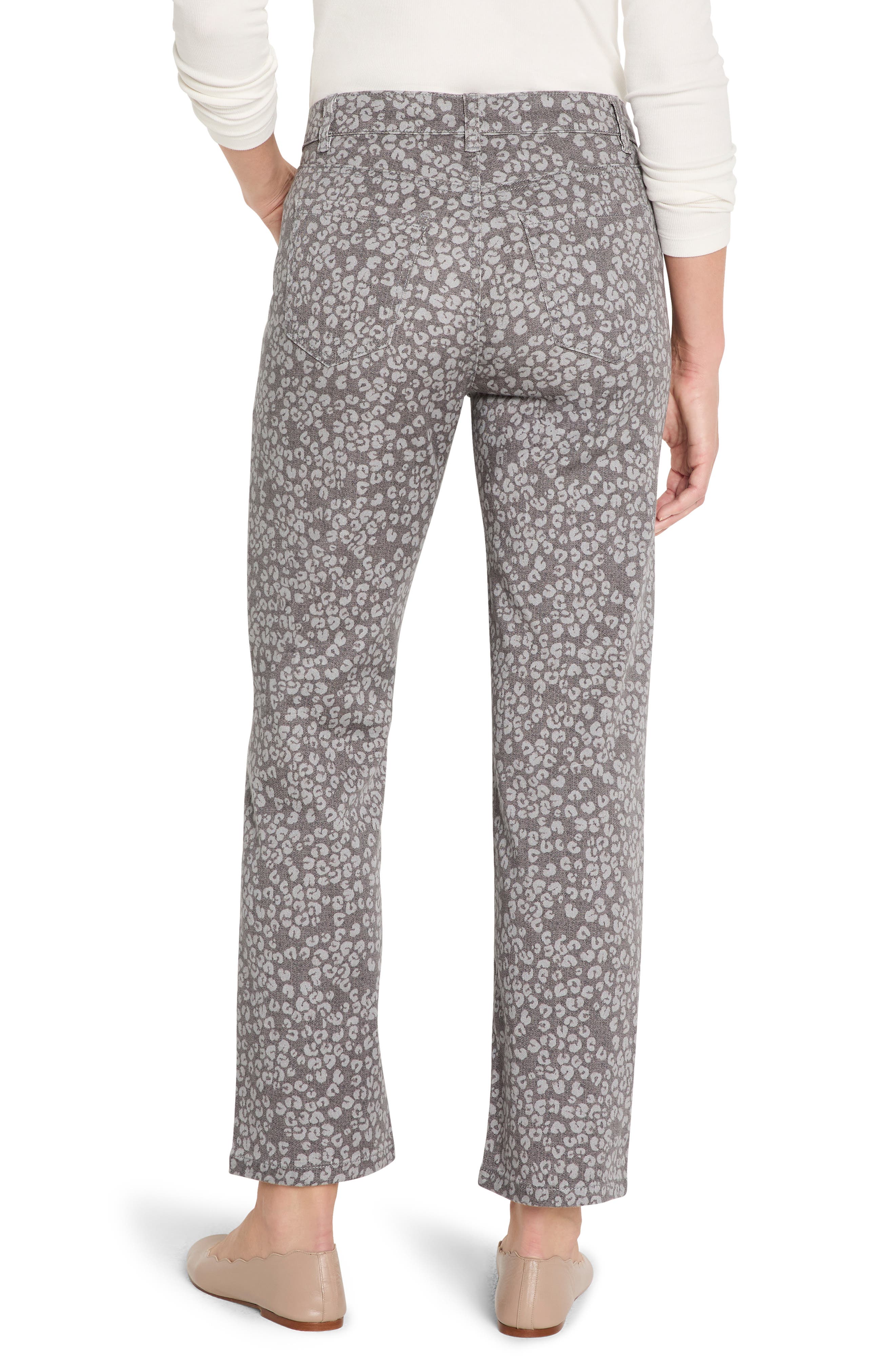 NIC+ZOE Recess Leopard Print Straight Leg Ankle Jeans