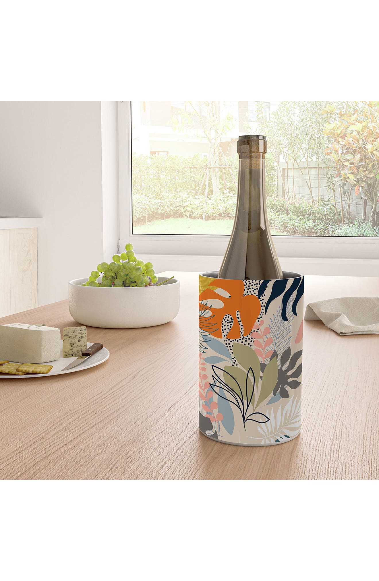 Deny Designs Foliage Pattern Stainless Steel Wine Chiller