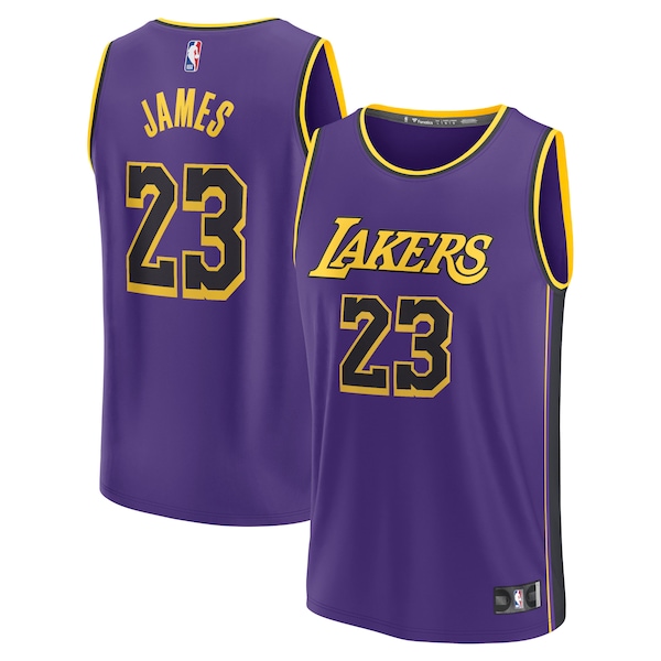 LeBron James Los Angeles Lakers  2022/23 Fast Break Replica Jersey - Statement Edition - Purple