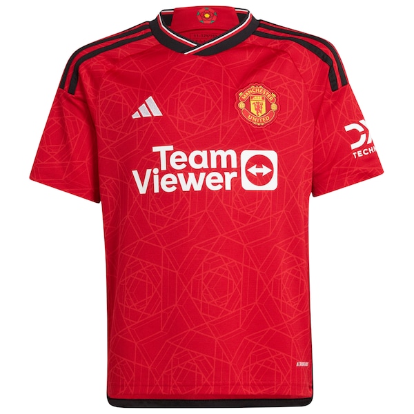 Alejandro Garnacho Manchester United adidas Youth 2023/24 Home Replica Player Jersey – Red
