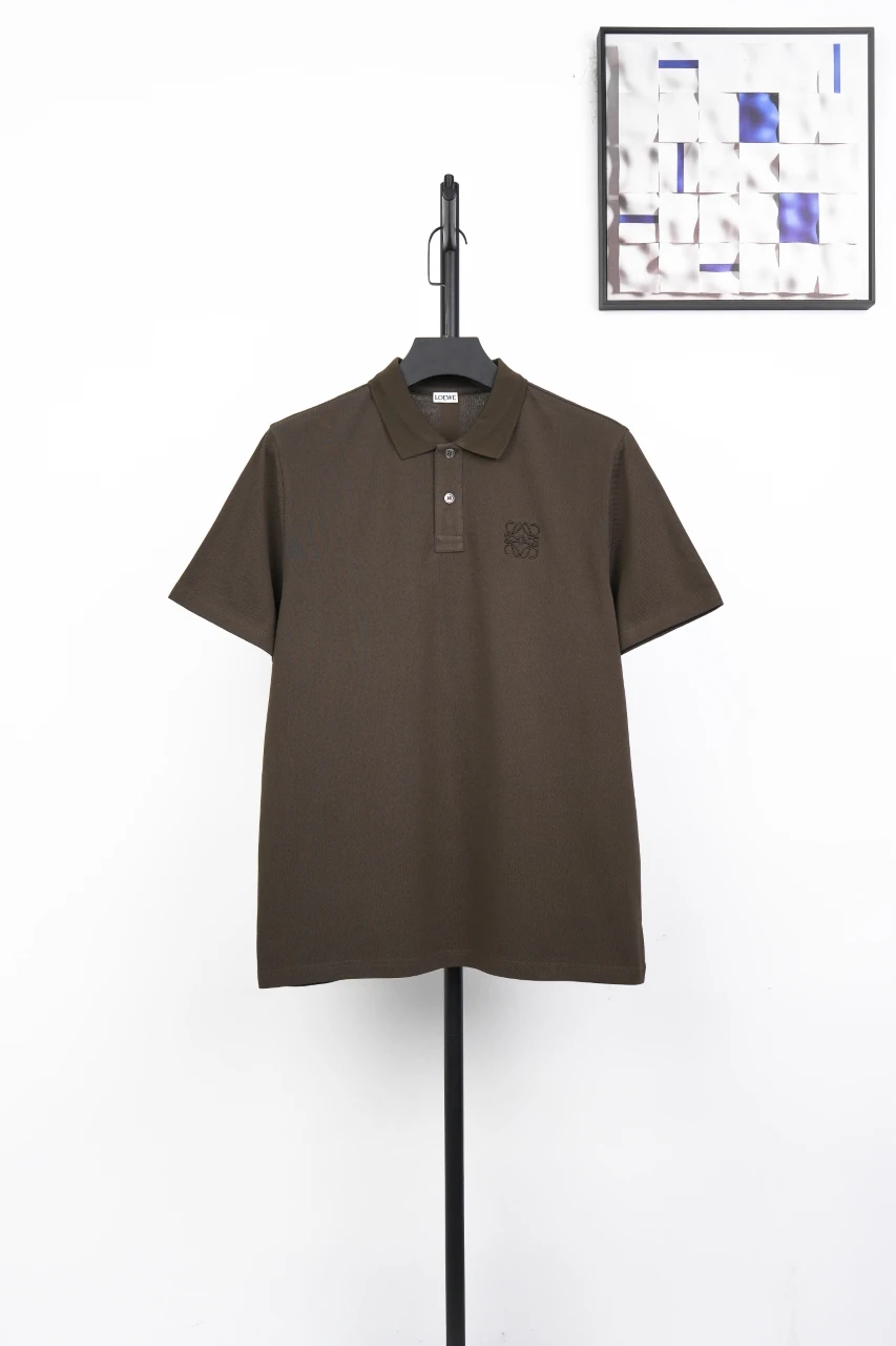 LOEWE Brown Anagram Embroidered Cotton Polo Shirt product photo from LabelPicks