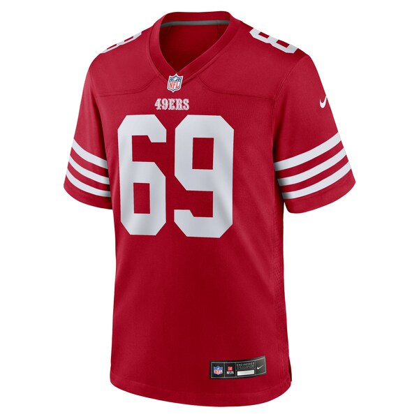 Zack Johnson San Francisco 49ers Nike Team Game Jersey -  Scarlet