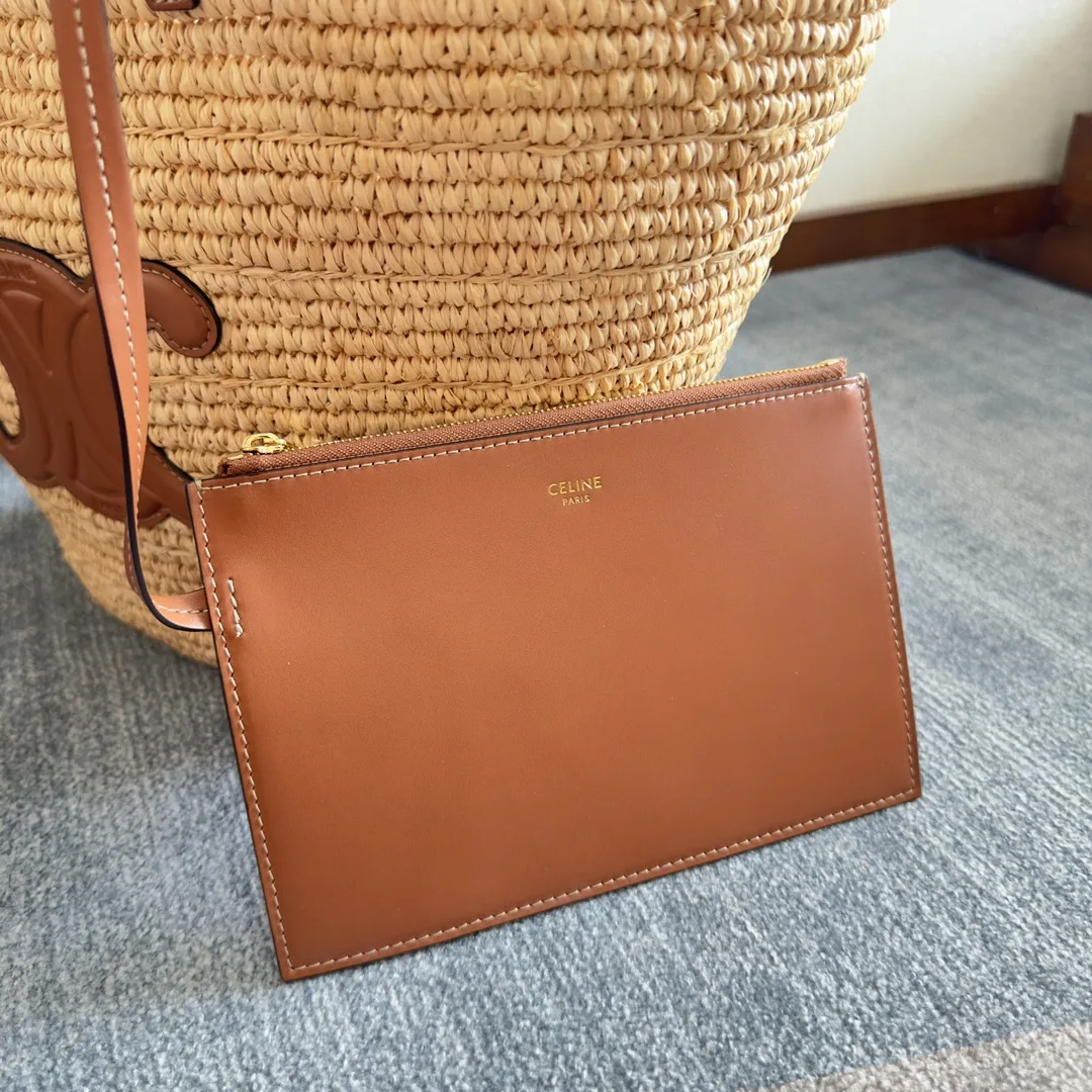 Celine Straw Woven Triomphe Tote Bag product photo from LabelPicks
