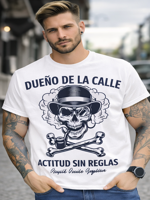 Remera Calavera Gentleman | Estilo Callejero y Actitud Sin Reglas