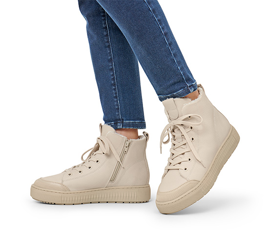 Gefütterte Leder-Sneaker