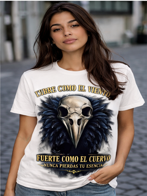 Remera Calavera de Cuervo – Soy Libre