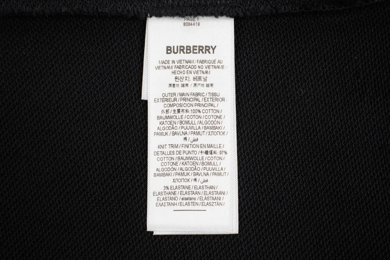 Burberry Black Check Side Rib Sweatshirt product photo from LabelPicks
