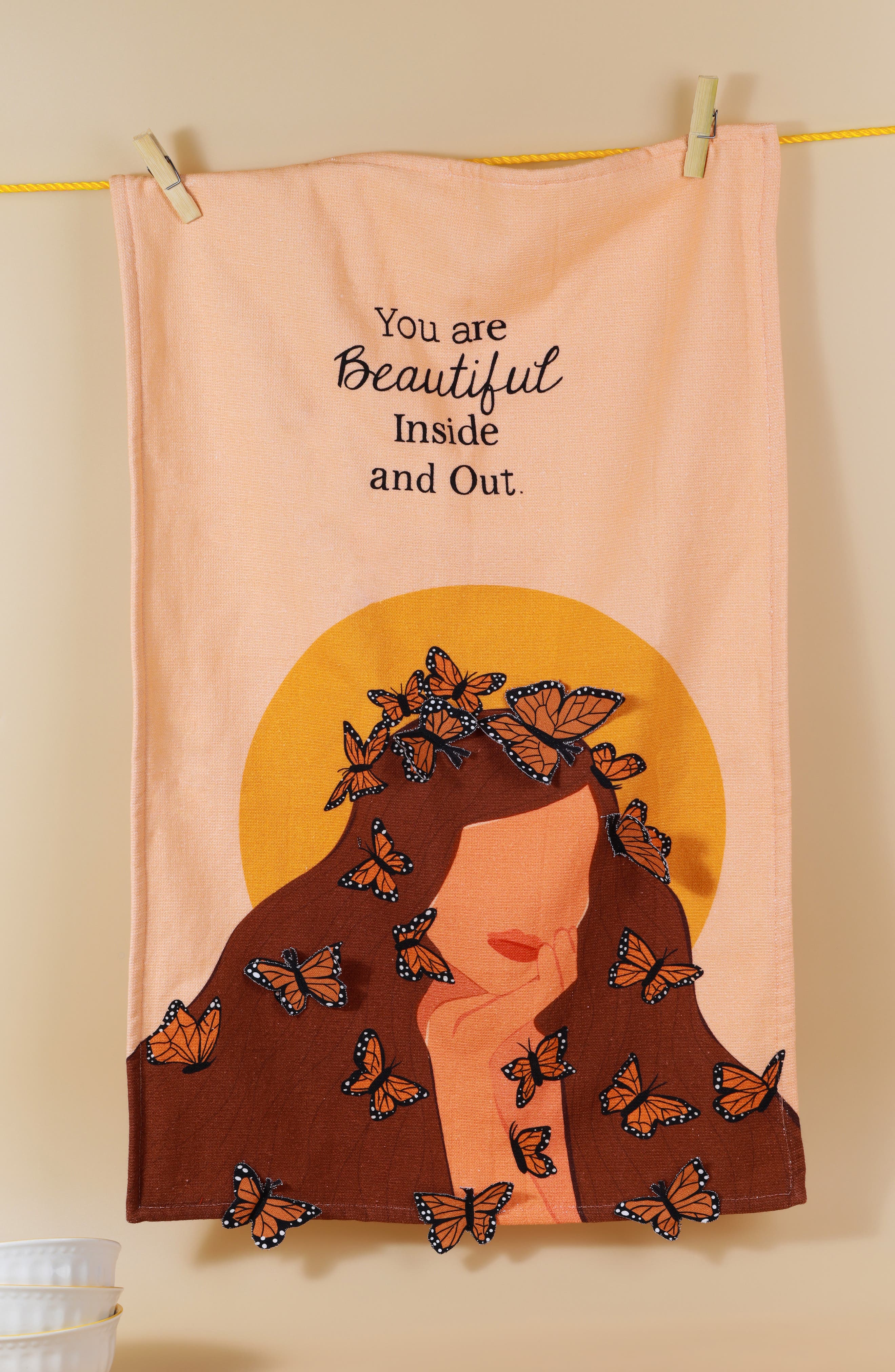 Tiramisu The Monarchs Garden Set of 3 Kitchen Towels