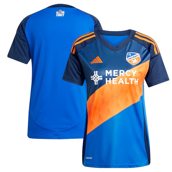 FC Cincinnati adidas Women's 2025 Orange and Blue Legacy Kit Replica Jersey - Blue