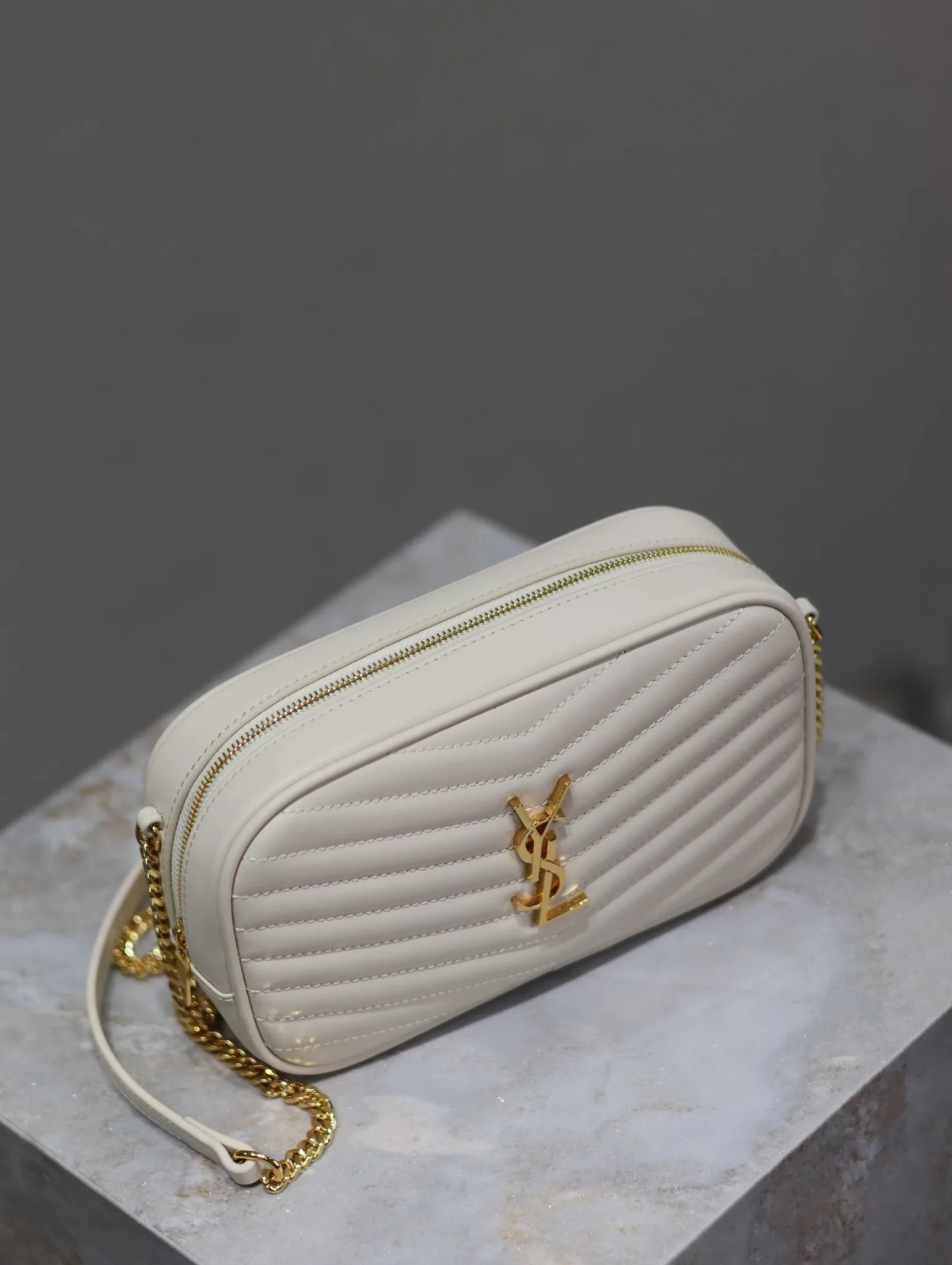 Saint Laurent White Calfskin Crossbody Bag product photo from LabelPicks