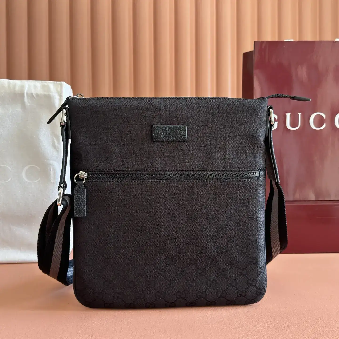 Gucci Black Canvas and Leather Crossbody Bag product photo from LabelPicks