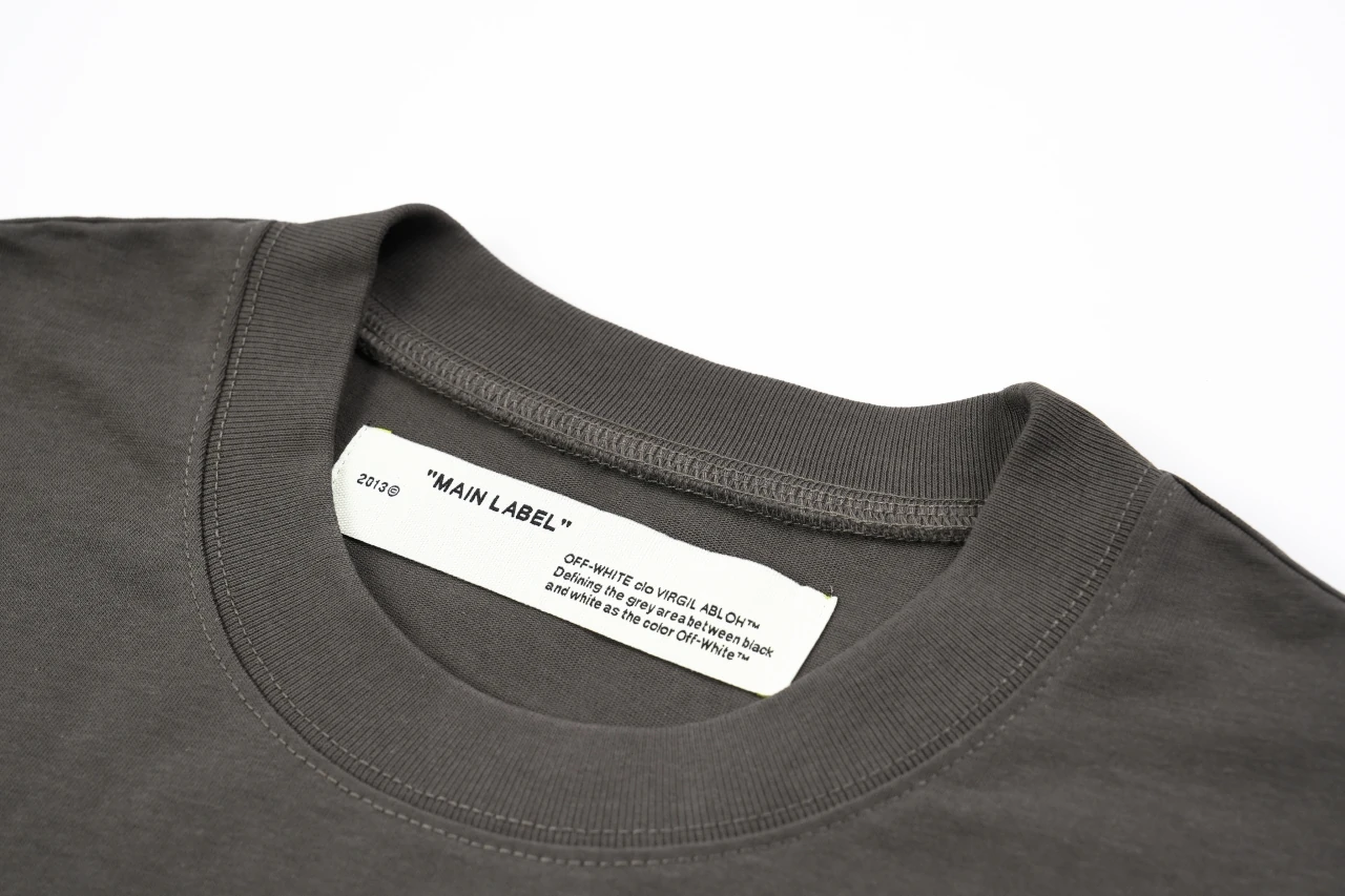 Off-White Dark Grey Chest Letter Patch Arrow T-Shirt product photo from LabelPicks