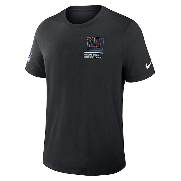New York Giants Nike 2025 NFL Crucial Catch Tri-Blend Dri-FIT T-Shirt - Black