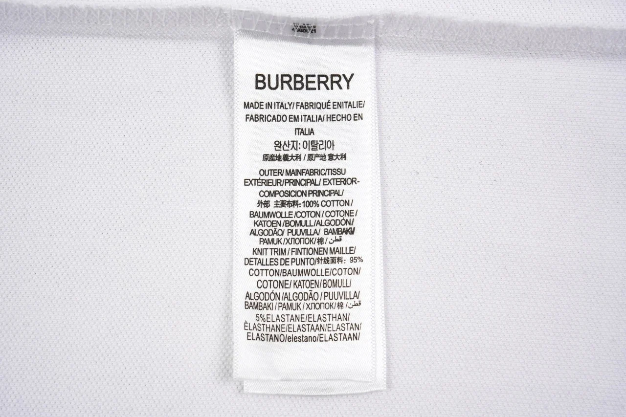 Burberry White Blue Trim Equestrian Knight Polo Shirt product photo from LabelPicks