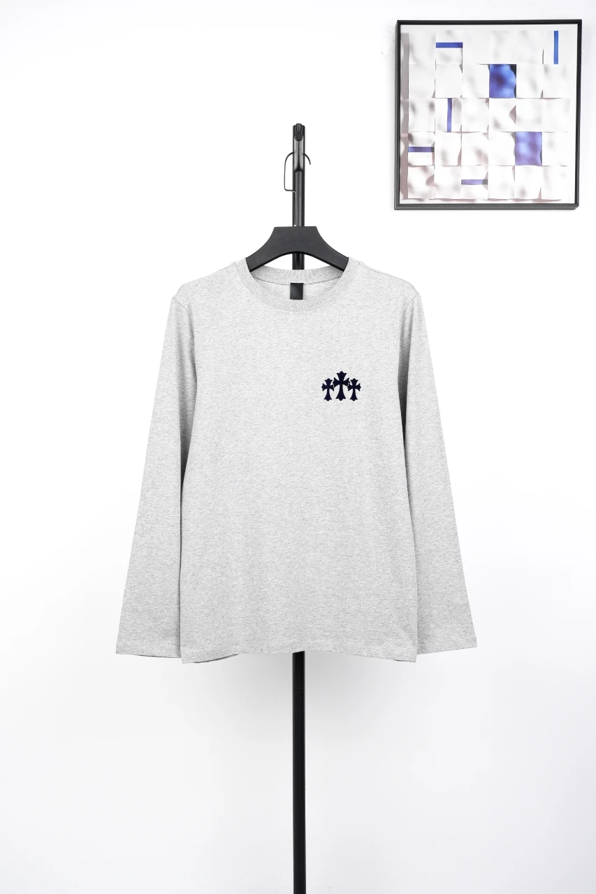 Chrome Hearts Grey Flocked Cross Three Quarter Sleeve T-Shirt product photo from LabelPicks