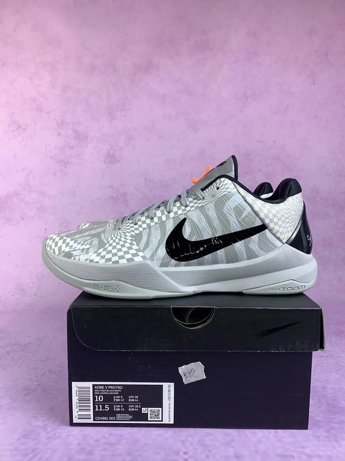 Kobe V Protro 'Zebra' Shoes product photo from LabelPicks