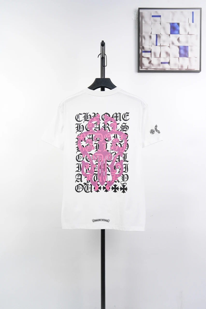 Chrome Hearts White Pink Dagger Sanskrit T-Shirt product photo from LabelPicks