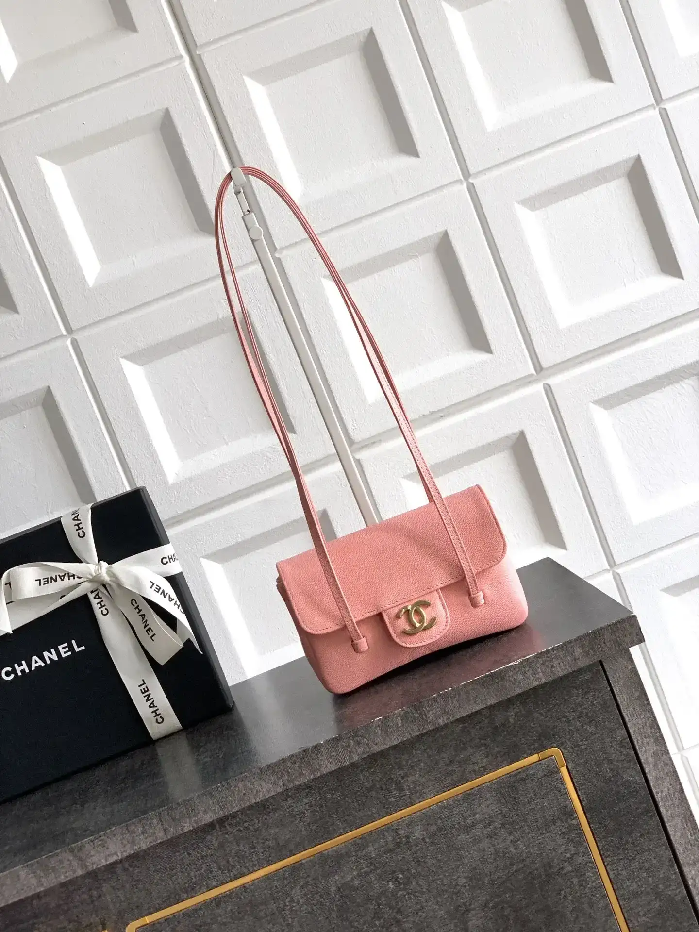 Chanel Pink Calfskin Shoulder Bag product photo from LabelPicks
