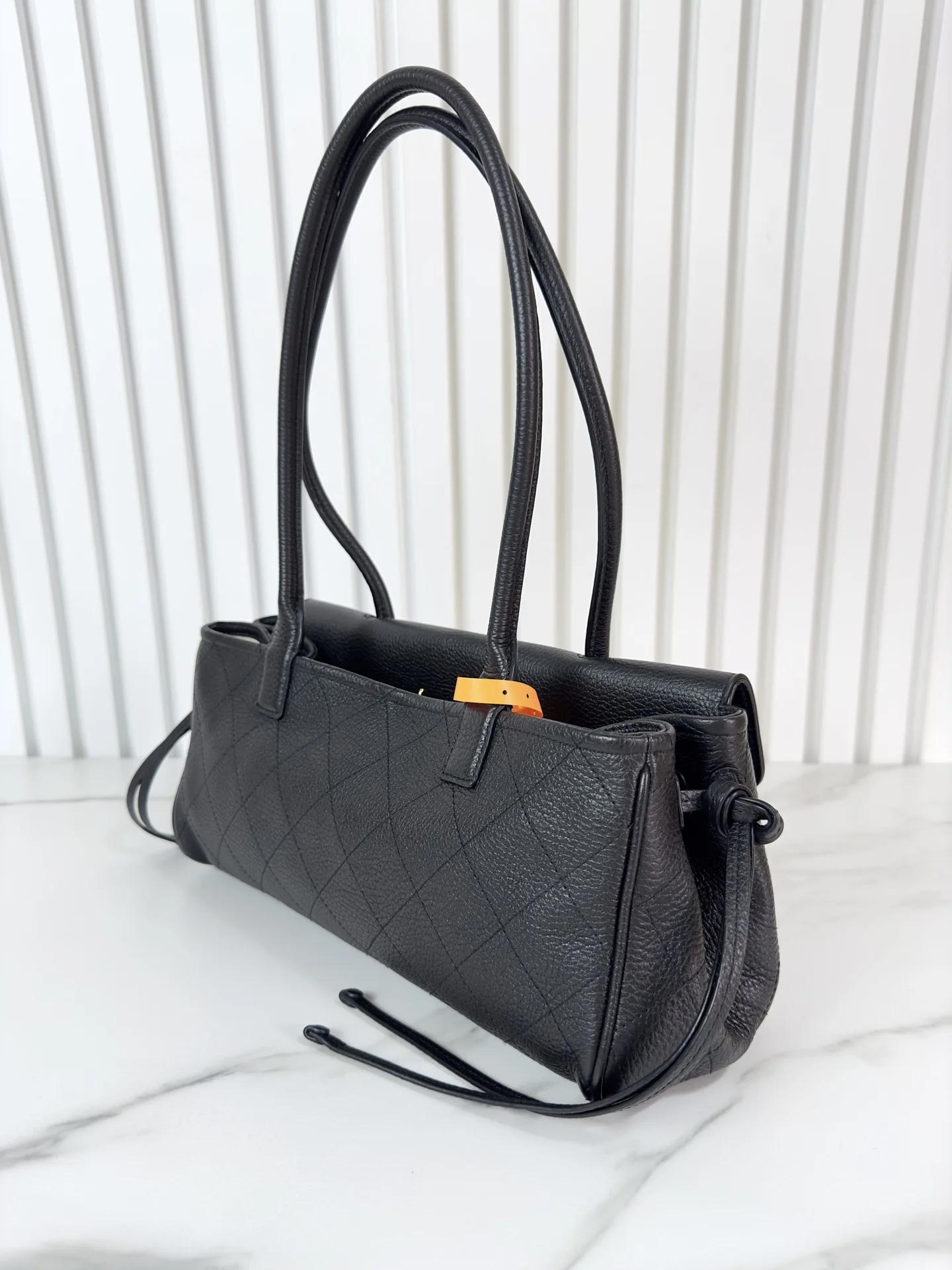 Chanel Black Grained Leather Top Handle Bag product photo from LabelPicks