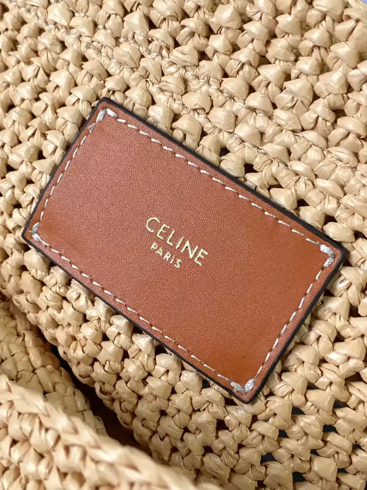 Celine Triomphe Straw Woven Crossbody Bag product photo from LabelPicks