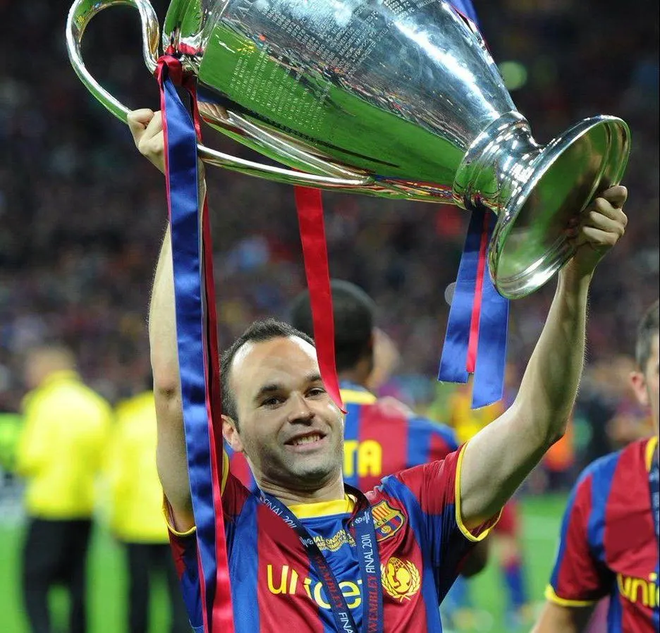 Andr茅s Iniesta SIGNED Barcelona 10/11 Home UCL Final Jersey/Shirt - COA - 2011 Retro