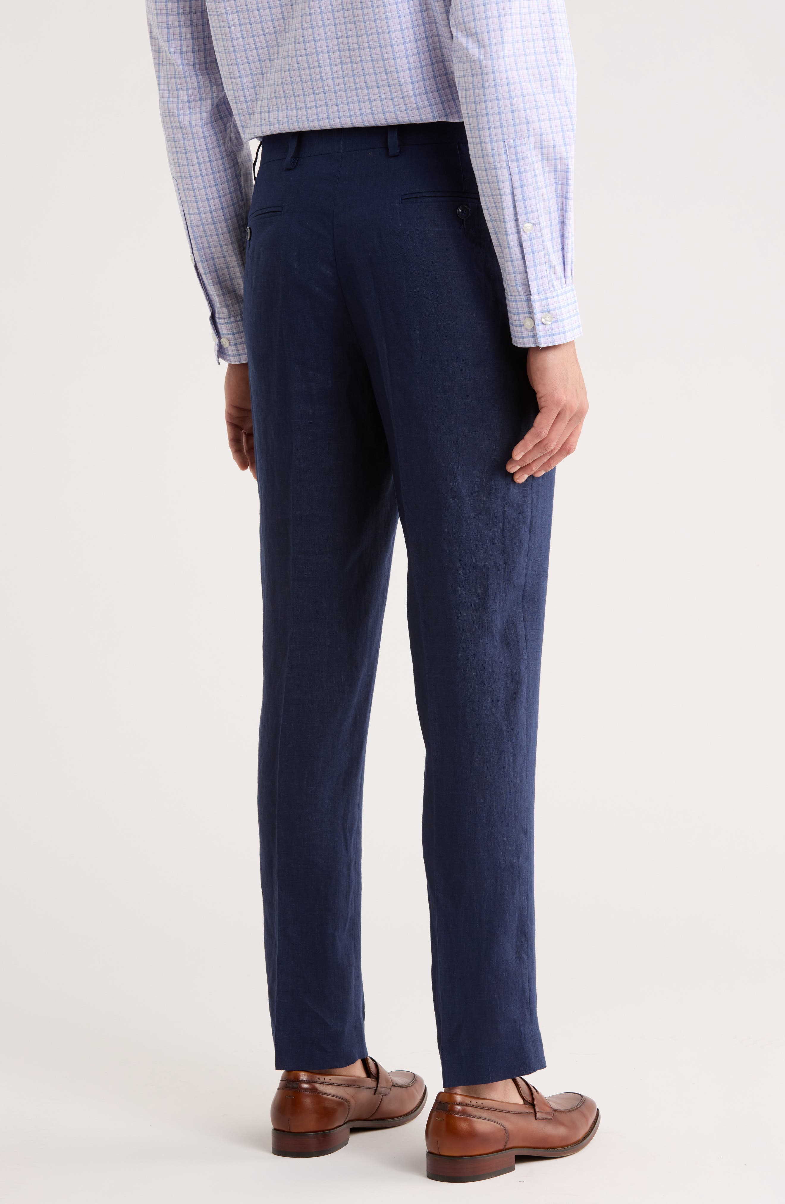 Tommy Hilfiger Flat Front Linen Trousers
