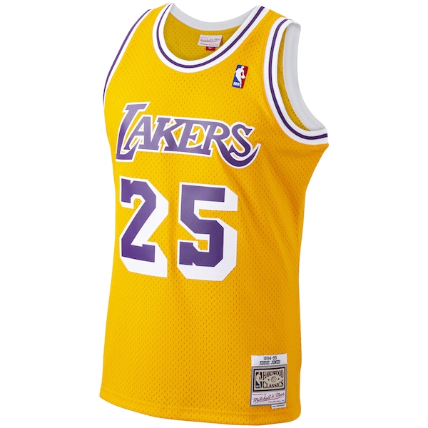 Ed Jones Los Angeles Lakers 1994/95 Hardwood Classics Swingman Jersey - Gold