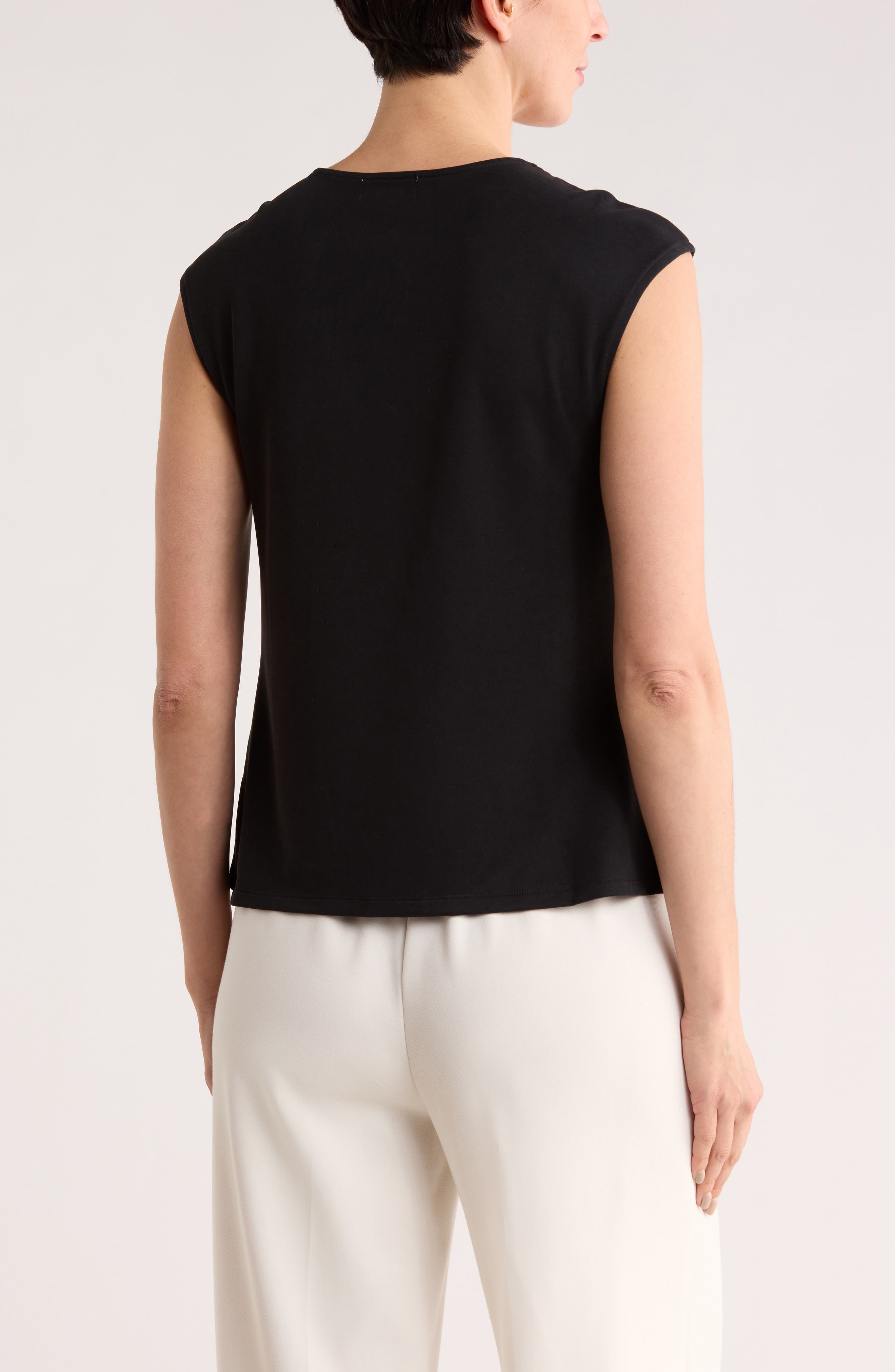 NORDSTROM RACK Twist Neck Cap Sleeve T-Shirt