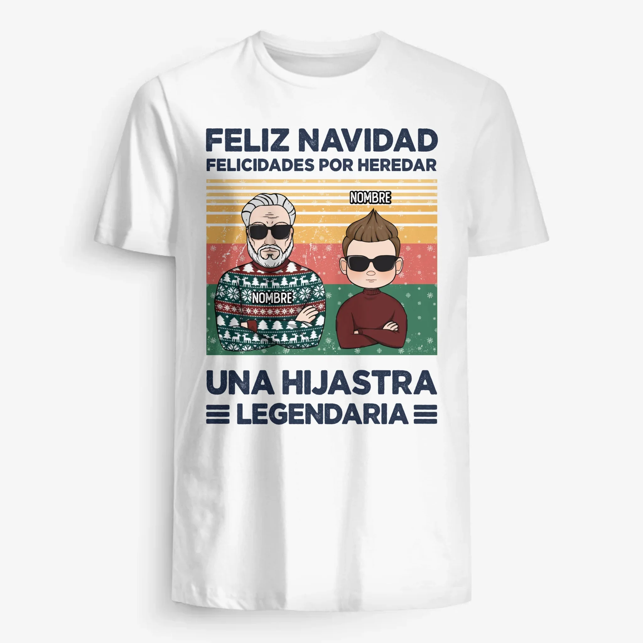 Personalizar Camisetas Para Bonus Papá | Personalizado Regalos Para Padre | Felicidades por heredar hijastros legendarios