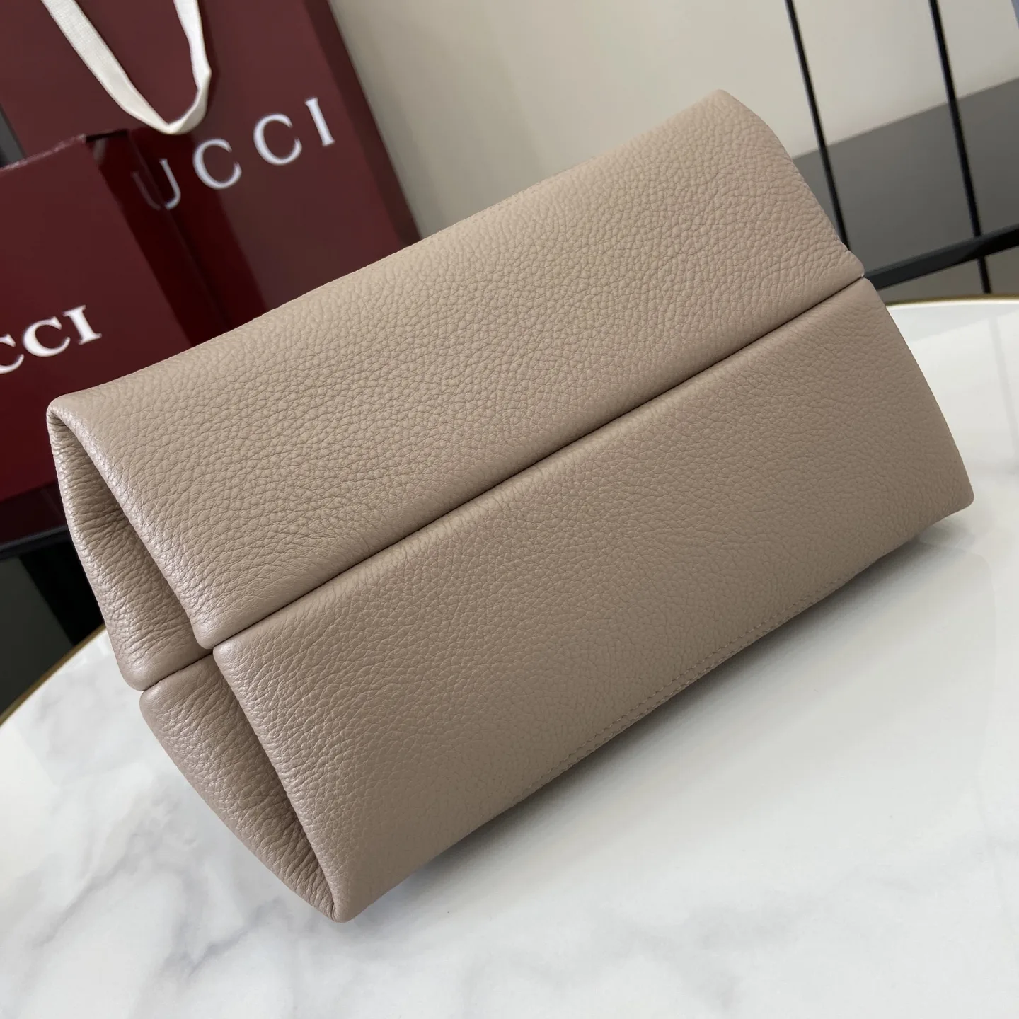 Gucci Pink Grained Leather Shoulder Bag product photo from LabelPicks